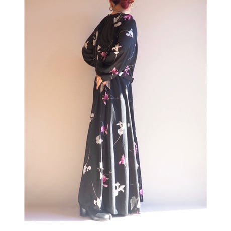 70s orchid L/S maxi dress