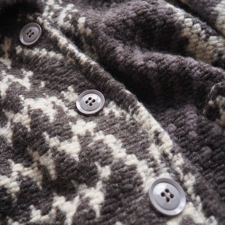 vintage woven abstract poncho coat