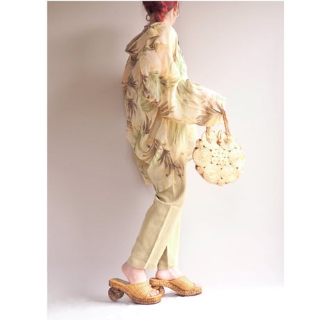 "ALFRED DUNNER" sheer botanical blouse