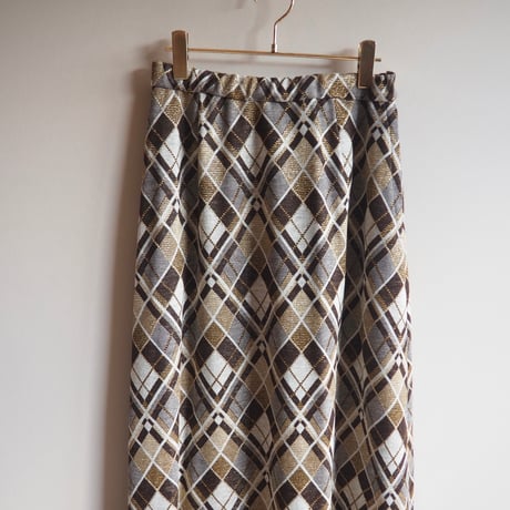 70s "Jan Celeste Ltd." metallic plaid maxi skirt