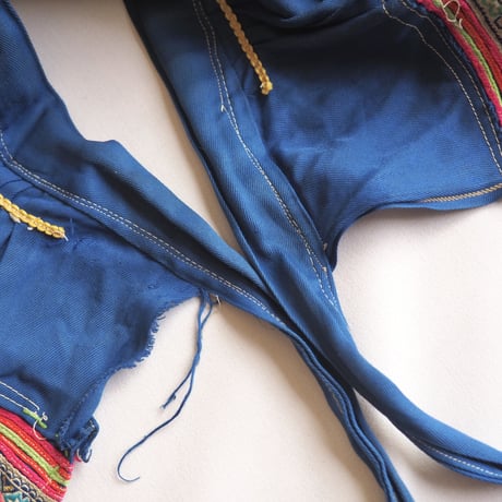 80s hmong embroidered wrap skirt