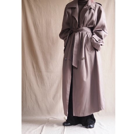 "London fog" oversized maxi trench coat