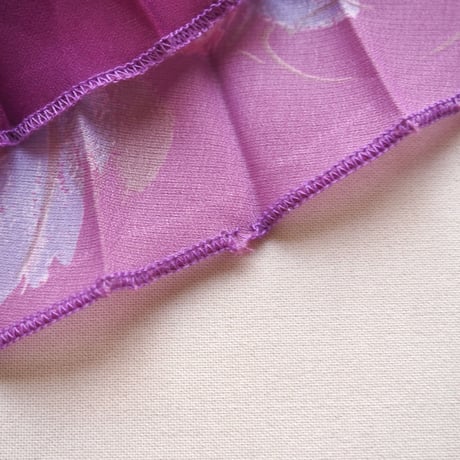 vintage pleated sleeve floral sheer blouse