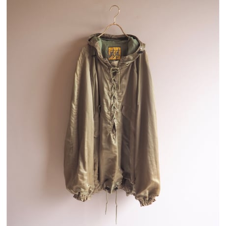 "Jet Set" oversized satin anorak parka