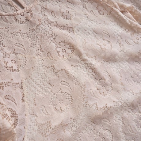 70〜80s puff sleeve lace blouse