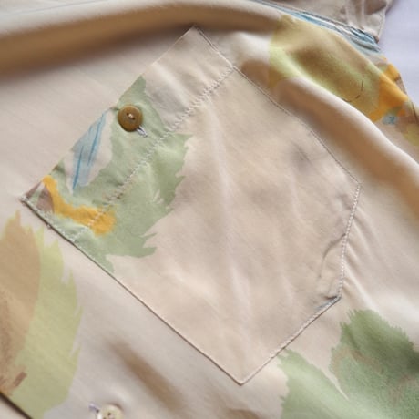 vintage floral print oversized s/s blouse