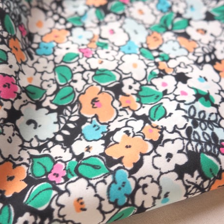 80s〜 flare sleeve floral maxi dress