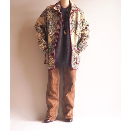"BLAIR" floral pattern tapestry jacket
