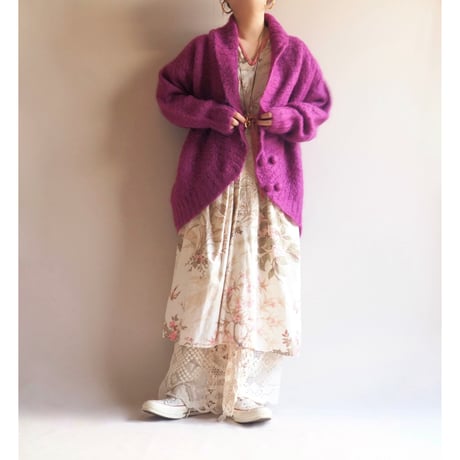 vintage mohair long cardigan