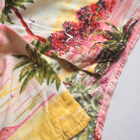 80s "Carol Anderson" tropical sleeveless maxi dress