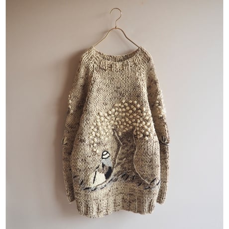 vintage low gauge design sweater