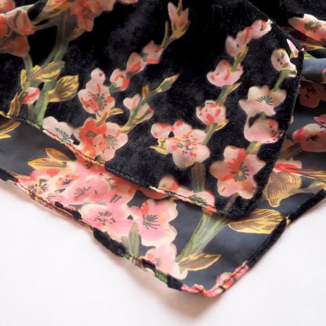vintage floral velvet burnout robe