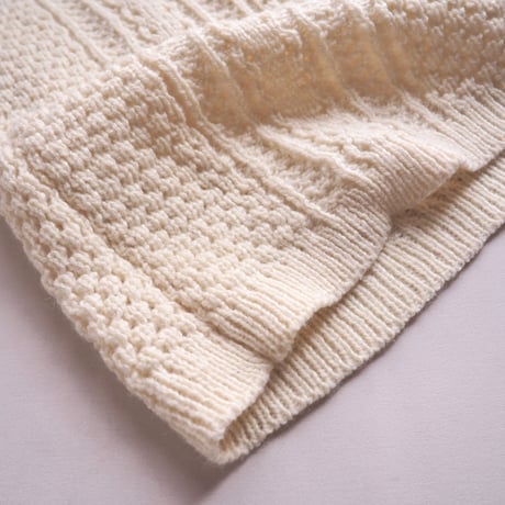 "Lisheen knitwear" cable midi skirt