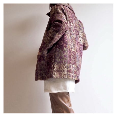 "Studio Works" floral tapestry jacket