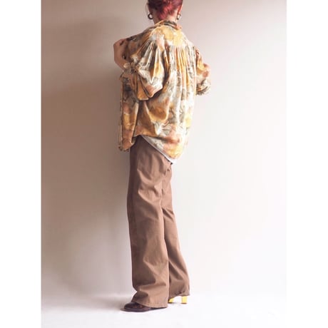 vintage floral gather blouse