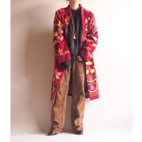 vintage suzani embroidered robe