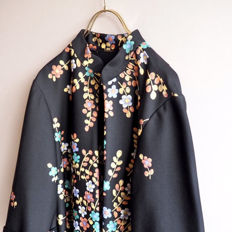 70s floral short jacket