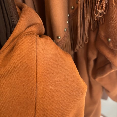 vintage fringe & studs design jacket