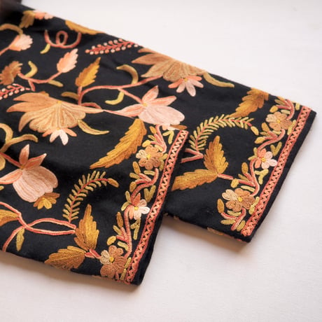 vintage floral embroidered kashmir jacket