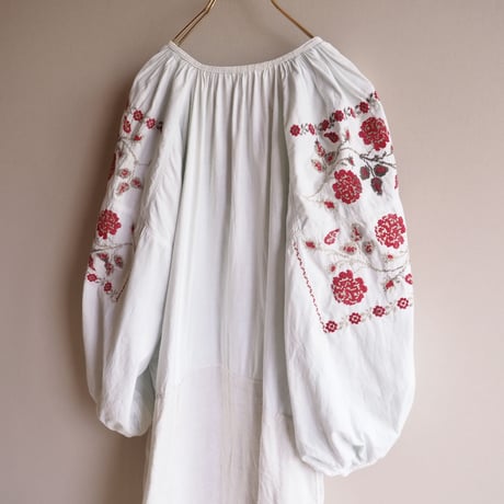 vintage ukrainian embroidered maxi dress