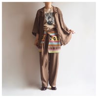 "Cali" embroidered rayon blouse & pants set