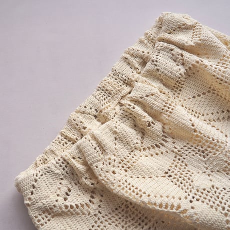 original remake crochet fringe maxi skirt