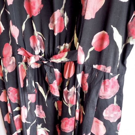 90s tulip print maxi dress