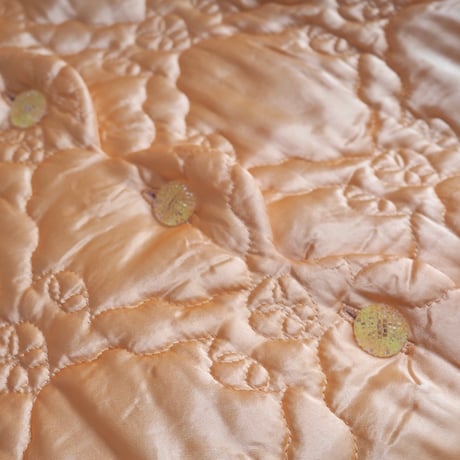 60〜70s "RHAPSODY by GLAZIER" scallop quilted robe