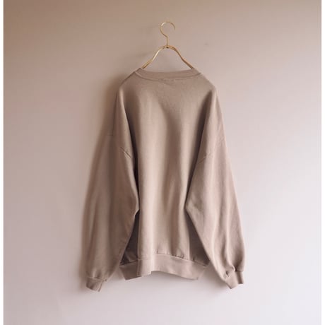90s "JERZEES" beige oversized plain sweat