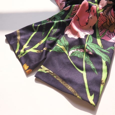70s floral jersey turtleneck maxi dress