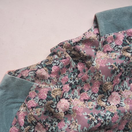 70s "Patty O'neil" floral suede maxi dress