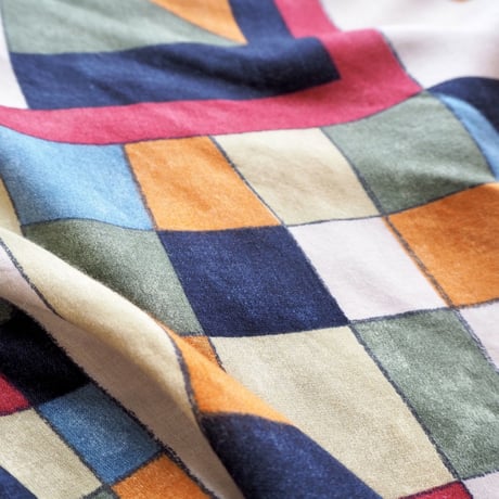 90s abstract mulch color flare skirt