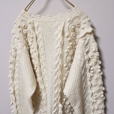vintage floral popcorn cardigan