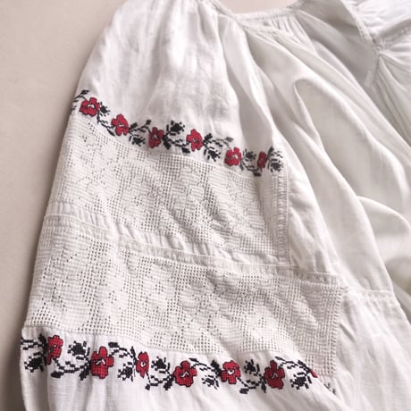 vintage ukrainian embroidered maxi dress