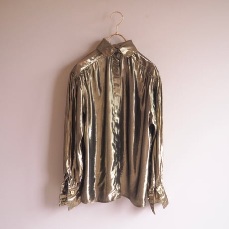 70s〜 "EVAN PICONE PETITES" gold blouse