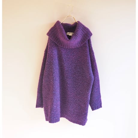 vintage loop yarn oversized turtleneck sweater