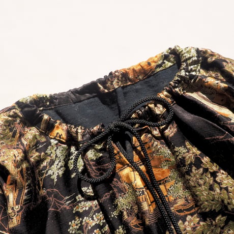 vintage landscape cropped blouse