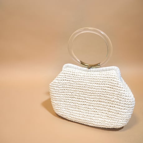 50s white plastic handle bag