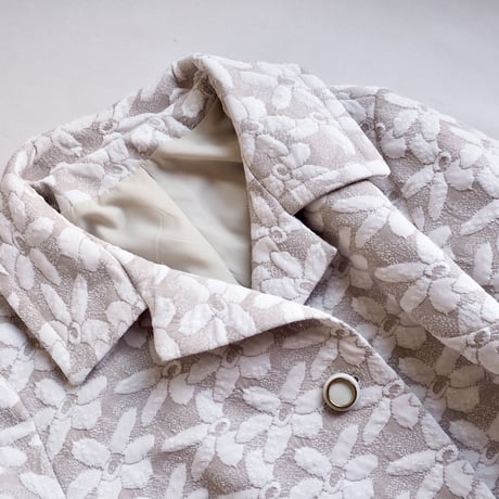60s double knit floral coat