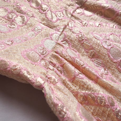60〜70s metallic brocade maxi dress