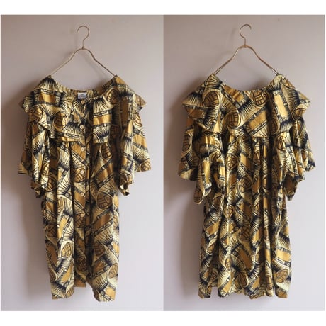 "The African Village" big collar tunic dress & skirt (GD×LYE)