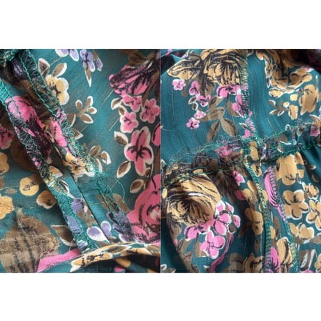 80s "Diane Freis × Neiman Marcus"  dot floral special maxi dress