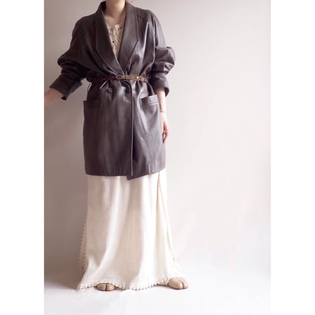 "Pierre Balmain" lamb leather coat