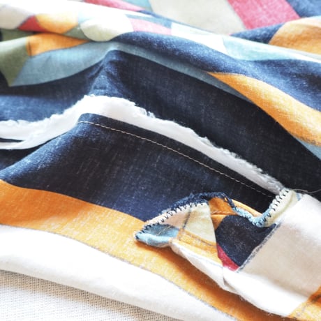 90s abstract mulch color flare skirt