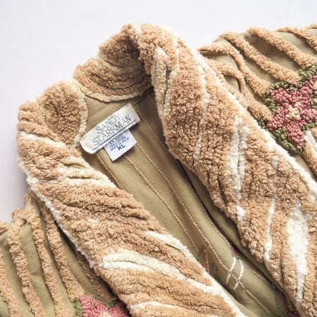 "Sandy Starkman" floral chenille art jacket