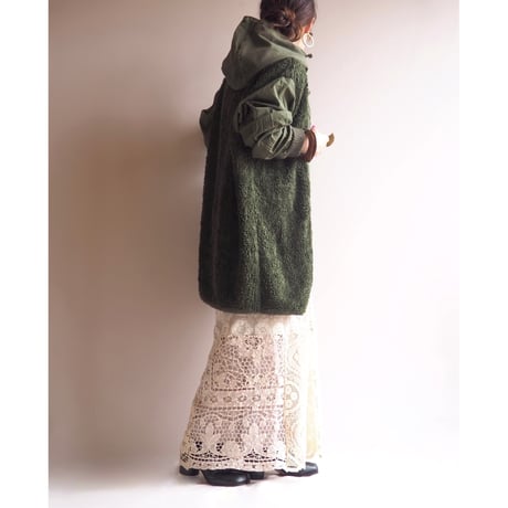 original remake lace patchwork maxi skirt 【C】