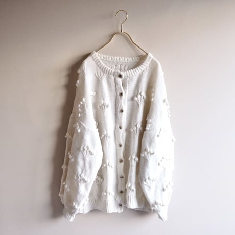 vintage popcorn oversized design cardigan