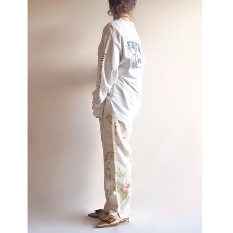 ”Talbot" floral silk × cotton pants