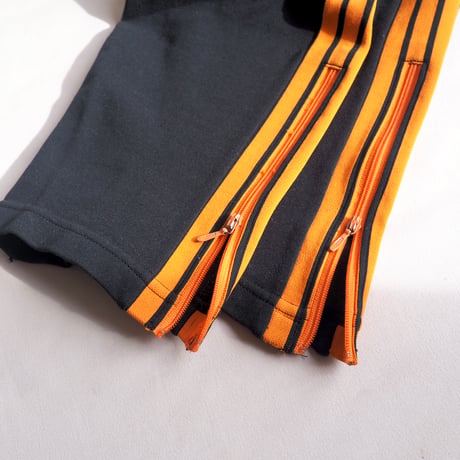 80s "Adidas" black × orange track pants