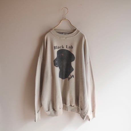 90s "Tultex" dog print oversized sweatshirt